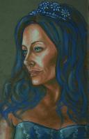 Alison - Pastel Drawings - By Michael T, Expressionism Drawing Artist