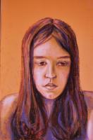 Sonya Novakovic - Oil Pastel Drawings - By Michael T, Expressionism Drawing Artist