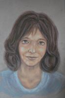 Pam  Fox - Oil Pastel Drawings - By Michael T, Expressionism Drawing Artist