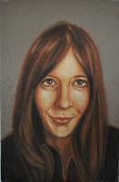 Sarah Boening - Oil Pastel Drawings - By Michael T, Expressionism Drawing Artist