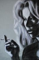 Marie-Line - Pastel Drawings - By Michael T, Expressionism Drawing Artist