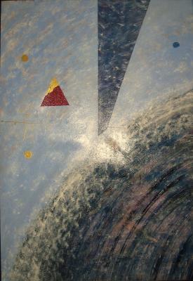 Abstract - The  Wave - Acryl On Paper