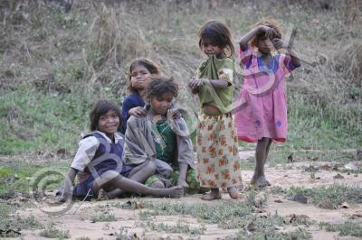 People - Jungle Children In Kanha - Digital