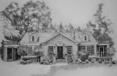 Home Renderings - Southview Drive - Pen And Ink