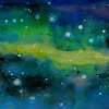 Star Streak 10-08 - Watercolor Mixedmedia Paintings - By Janet Hinshaw, Abstract-Freehand Painting Artist