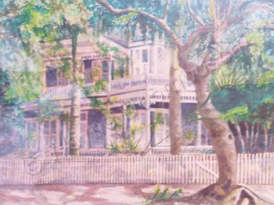 Landscape - The Most Southern House - Watercolor