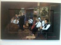 Preservation Hall New Orleans - Oil On Wood Paintings - By Wayne Doornbosch, Realism Painting Artist