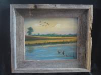 Landscape - Duck Pond - Oil On Canvas