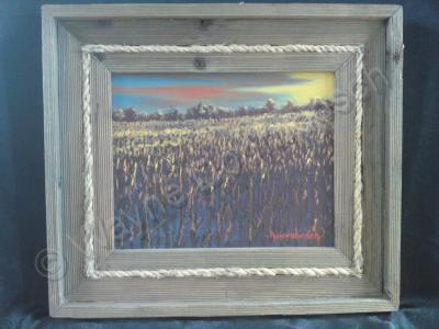 Landscape - Cornfield - Oil On Canvas