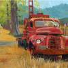 Vineyard Truck - Oil On Board Paintings - By D Matzen, Representational Painting Artist