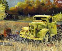 Old Vehicles - 49 Winthrop Truck - Oil On Board