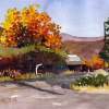 Road Near Wintrop - Watercolor Paintings - By D Matzen, Representational Painting Artist