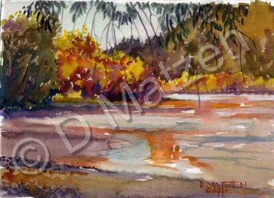 Watercolors - Perigyn Lake - Watercolor