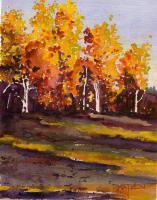 Aspen Color - Watercolor Paintings - By D Matzen, Representational Painting Artist