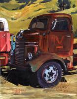 Old Vehicles - Dodge Stubby - Oil On Board