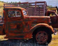 Old Vehicles - Bad Paint Job - Oil On Board