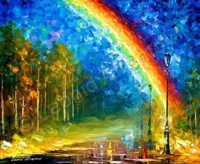 Landscapes - Rainbow  Oil Painting On Canvas - Oil