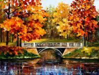Fall Red Blinks 72X48 180Cm X 120Cm  Oil Painting On Ca - Oil Paintings - By Leonid Afremov, Fine Art Painting Artist