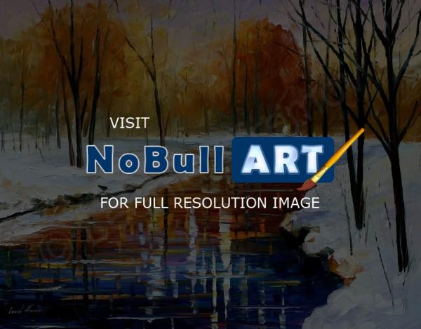 Landscapes - The Energy Of Winter  Oil Painting On Canvas - Oil