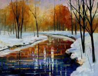 The Energy Of Winter  Oil Painting On Canvas - Oil Paintings - By Leonid Afremov, Fine Art Painting Artist