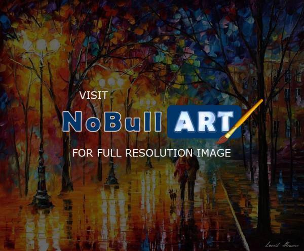Landscapes - Night Happiness  Palette Knife Oil Painting On Canvas By Le - Oil