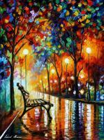 Loneliness Of Autumn  Palette Knife Oil Painting On Canvas - Oil Paintings - By Leonid Afremov, Fine Art Painting Artist