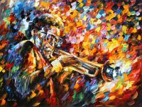 Miles Davis  Oil Painting On Canvas - Oil Paintings - By Leonid Afremov, Fine Art Painting Artist