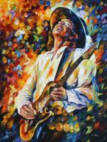 Music - Stevie Ray Vaughan 2  Oil Painting On Canvas - Oil