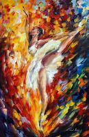 People And Figure - Ballet Dancer  Oil Painting On Canvas - Oil