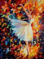 People And Figure - Ballet With Magic  Palette Knife Oil Painting On Canvas By - Oil