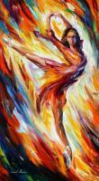 Passion And Fire  Oil Painting On Canvas - Oil Paintings - By Leonid Afremov, Fine Art Painting Artist