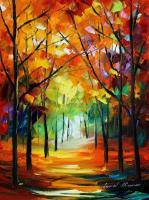 Forest Perspective  Oil Painting On Canvas - Oil Paintings - By Leonid Afremov, Fine Art Painting Artist