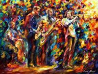 Music - Jazz Band  Oil Painting On Canvas - Oil
