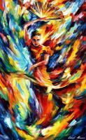 People And Figure - Flamenco Dance  Oil Painting On Canvas - Oil