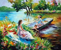 Picnic  Oil Painting On Canvas - Oil Paintings - By Leonid Afremov, Fine Art Painting Artist