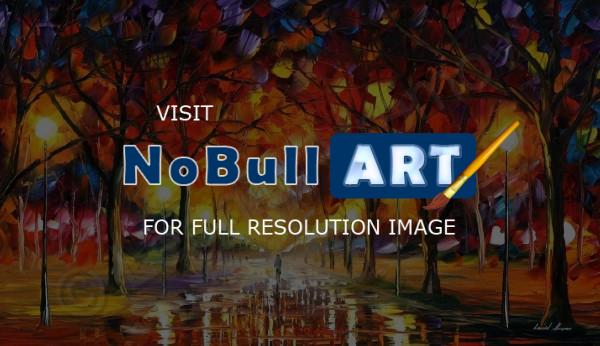 Landscapes - Warm Rain Drops 48X30  Oil Painting On Canvas - Oil