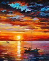 Classic Seascape - Reconciliation Of Nature  Oil Painting On Canvas - Oil