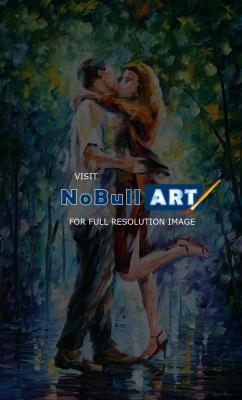 People And Figure - Rainy Kiss  Oil Painting On Canvas - Oil
