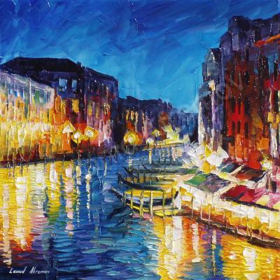 Landscapes - Venice In Color 48X36 120Cm X 90Cm  Oil Painting On Can - Oil