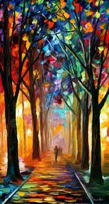 Landscapes - Alley Of The Dream  Palette Knife Oil Painting On Canvas By - Oil