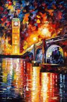 London  Oil Painting On Canvas - Oil Paintings - By Leonid Afremov, Fine Art Painting Artist