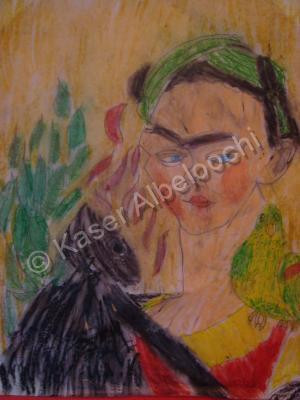 Artist - Frida Khalo By Kaser - Pastel