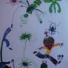 Me And The Robots - Markers Drawings - By Kaser Albeloochi, Imagination Drawing Artist