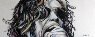 Musicians - Steven Tyler - Charcoal Conte