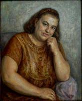 Old Woman Smiling - Oil On Canvas Paintings - By Dionisii Donchev, Classic Painting Artist