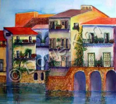 Cityscapes - Paradise Living - Watercolor