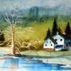 Guarding The Homestead - Watercolor Paintings - By Dottie Kinn, Realism Painting Artist