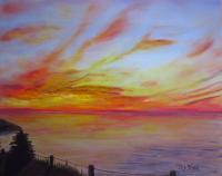 Waterscapes - Sunset I - Oil
