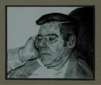 Pencil Portraits - Dad Napping - Pencil