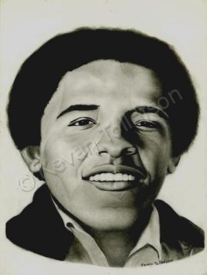 Pencil Portraits - Freshman Obama - Pencil